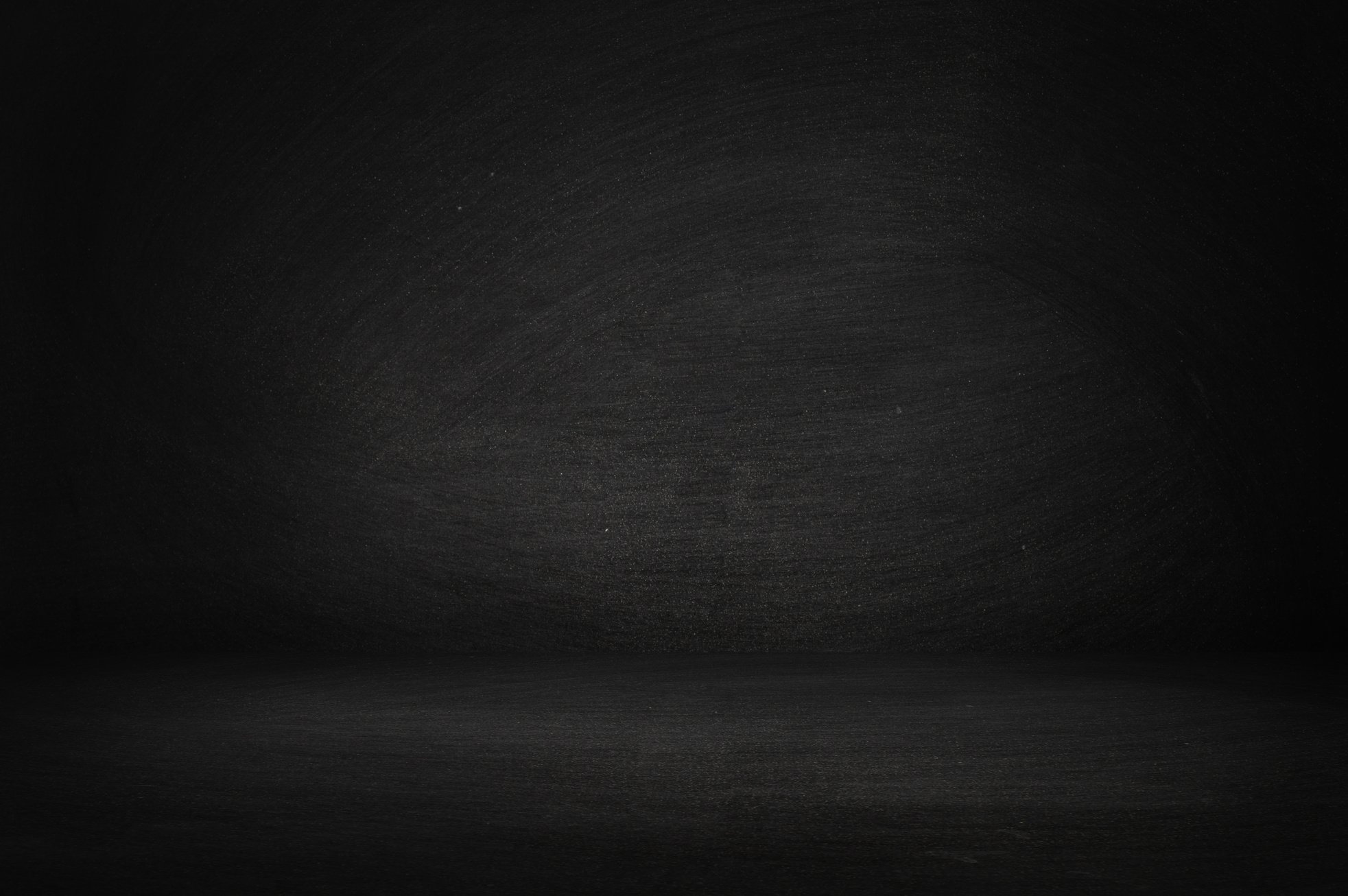 Horizontal black studio wall of chalkboard and showroom background for presentation product